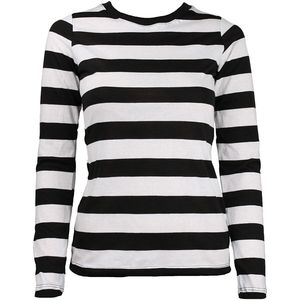 Striped Long Sleeved Shirt - Black & Grey